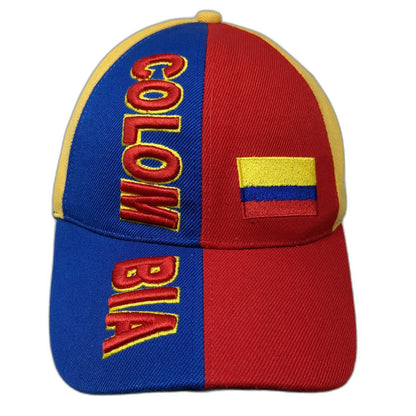 Blue Red Yellow Baseball Cap Colombia Flag One Size Strapback Hat South America