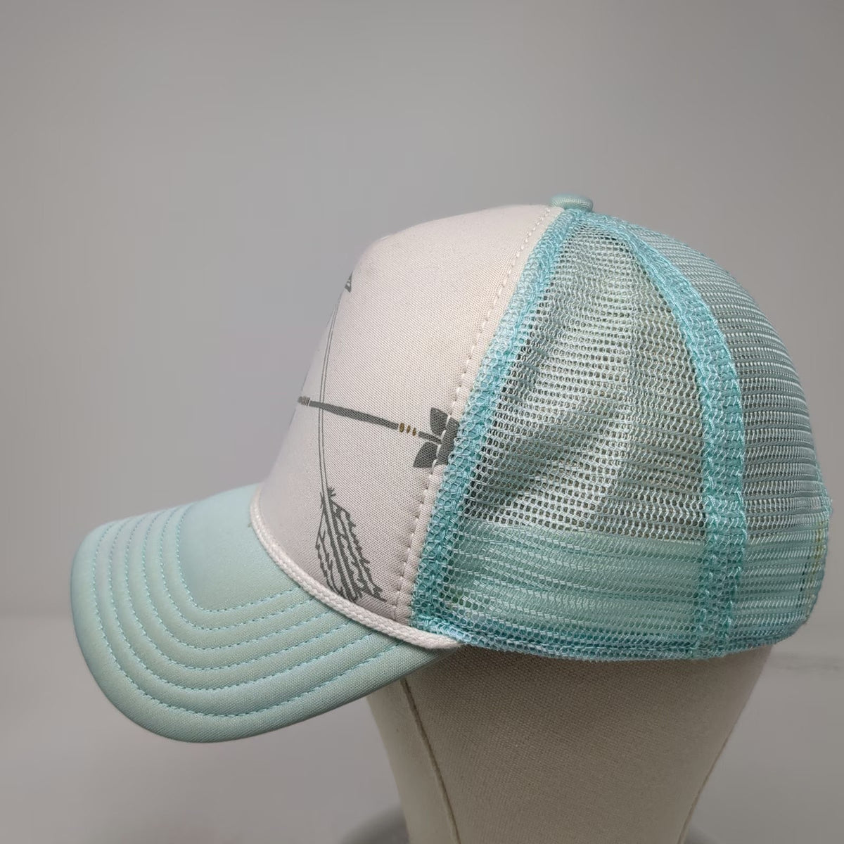 Pistil Trucker Hat Blue White One Size Crossed Arrows Mesh Rope Snapback