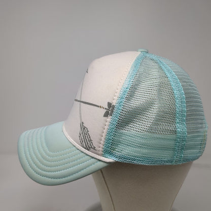 Pistil Trucker Hat Blue White One Size Crossed Arrows Mesh Rope Snapback