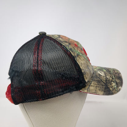 Ugly Stik Baseball Cap Green One Size Camo Mesh Back Red Logo Fishing Gear Hat