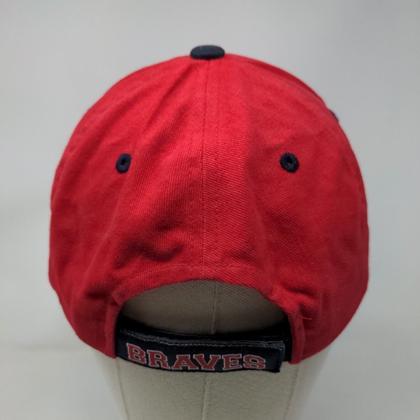 MLB Atlanta Braves Strapback Hat Red OSFA Embroidered Logo Adjustable