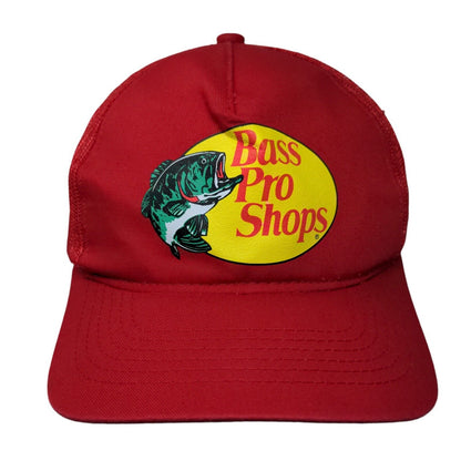 Bass Pro Shops Snapback Mesh Back Trucker Hat Red OSFM Adjustable