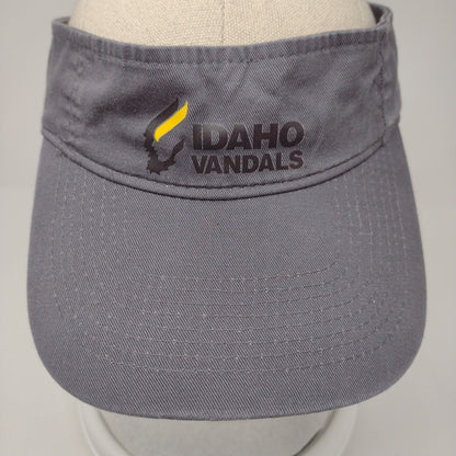 Idaho Vandals Strapback Sun Visor Hat Gray OSFA Solid Port & Company