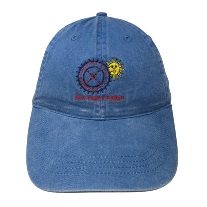 Sun Valley Rallye Slideback Hat Blue One Size Embroidered 6 Panel Otto