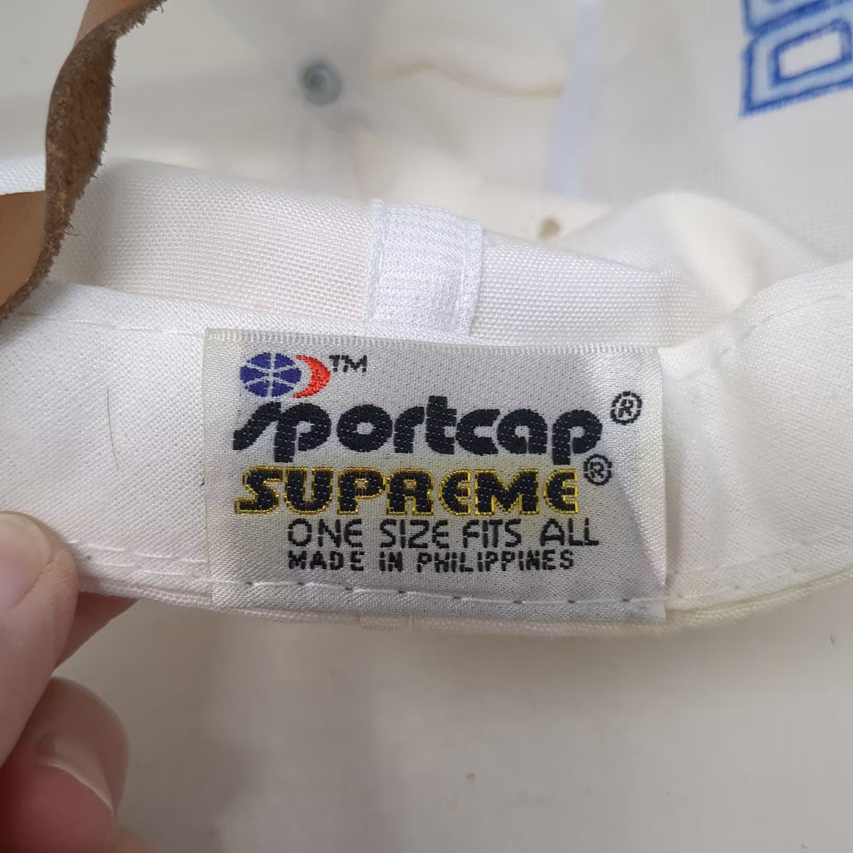 Sportcap Supreme King of Owatonna 5 Panel Rope Hat White Blue OS Slideback Cap