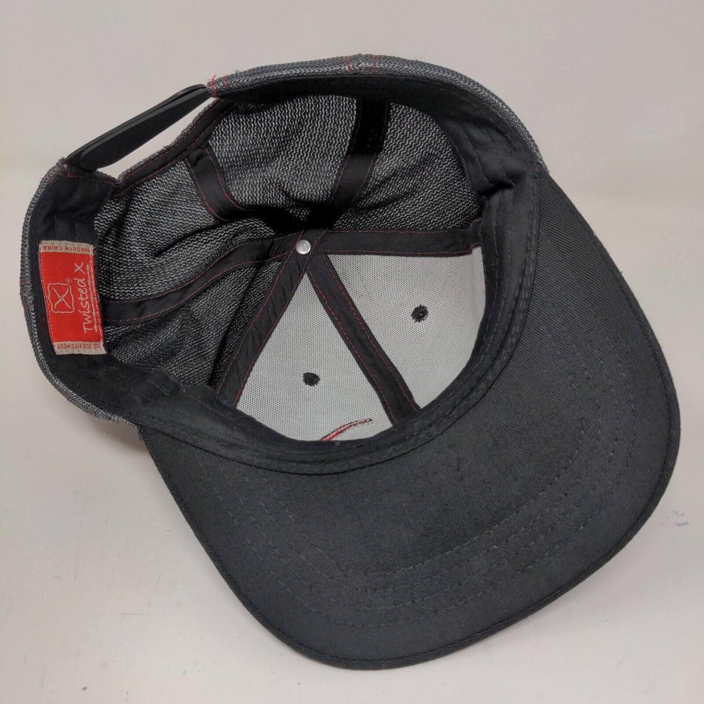 Twisted X Men's Snapback Mesh Back Hat Black Gray OSFM Embroidered Logo