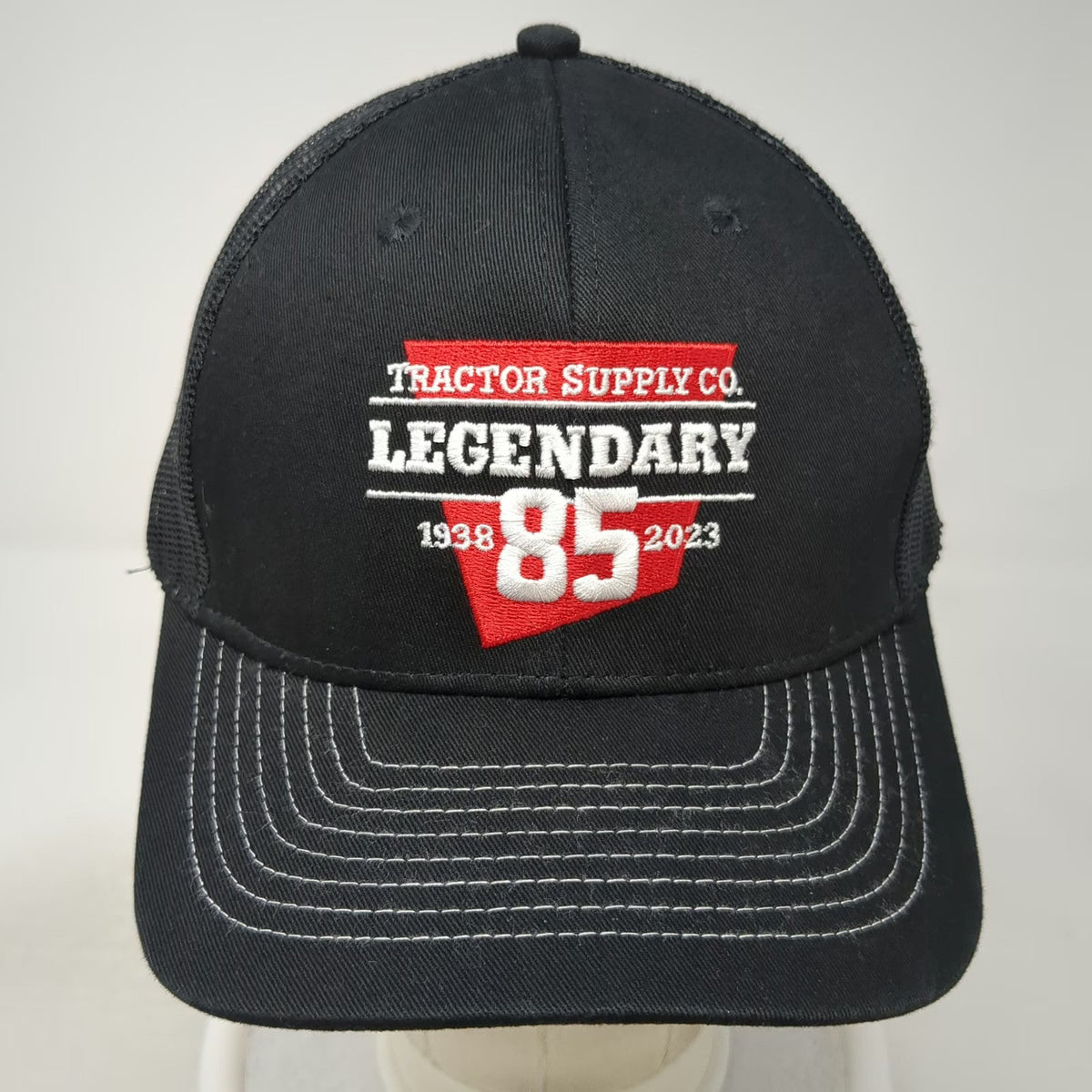 Tractor Supply Co Black Trucker Hat One Size 85th Anniversary Mesh Back Snapback