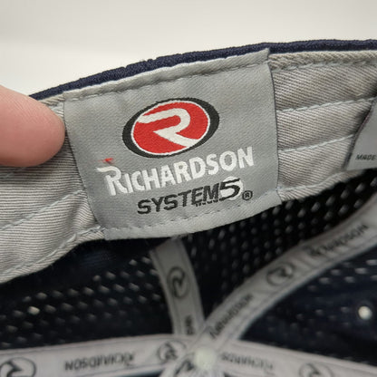 Richardson Baseball Cap Blue One Size PTC Embroidery Stretch Fit Performance Hat