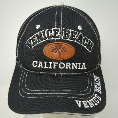 KOVA Baseball Cap Black One Size Venice Beach California Palm Tree Strapback Hat