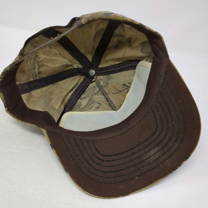 Alaska Oilfield System Services 5 Panel Brown Vintage Camo Made in USA Hat