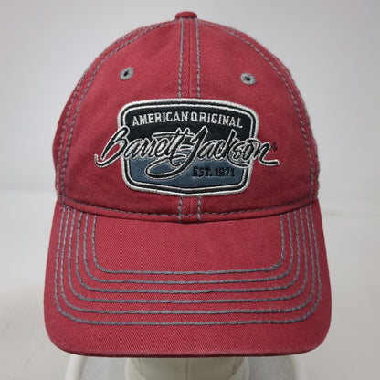 Barrett-Jackson Baseball Cap Red One Size Contrast Stitching Adjustable Hat