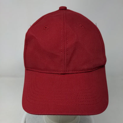 George Strapback Hat Red One Size Adjustable Vented Holes 6 Panel Blank