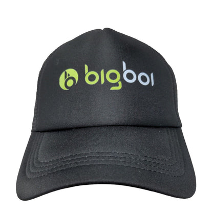 Big Boi Men's Snapback Mesh Back Trucker Hat Black Graphic Logo 100% Polyester