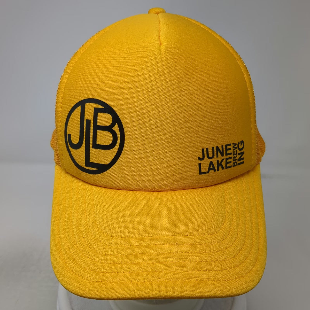 Otto Trucker Hat Yellow OSFM June Lake Brewing JLB Mesh Back Snapback Foam Front