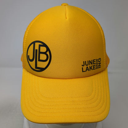 Otto Trucker Hat Yellow OSFM June Lake Brewing JLB Mesh Back Snapback Foam Front