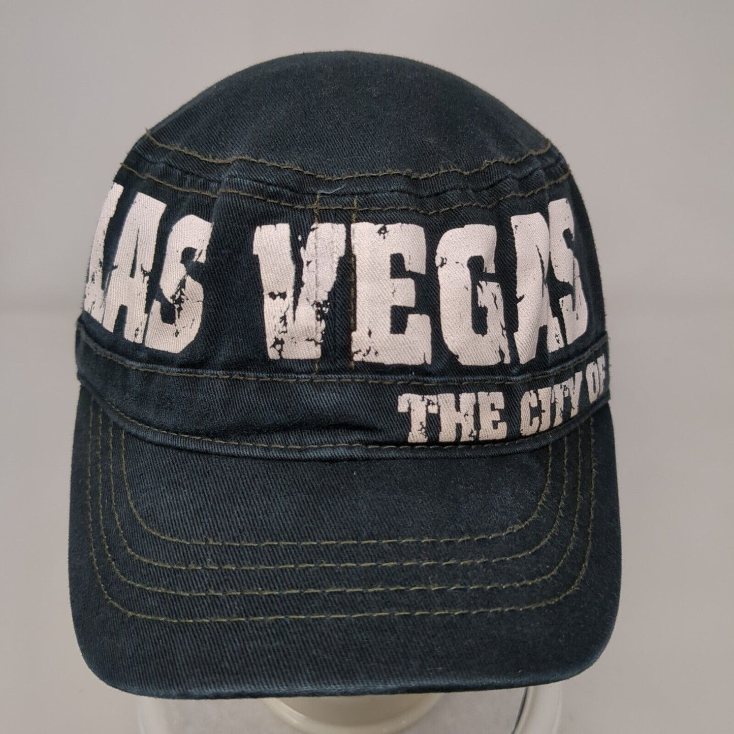 The City of Las Vegas Strapback Cadet Army Cap Black OS Adjustable Robin Ruth