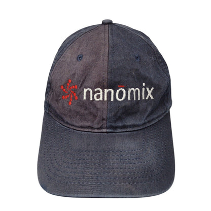 Nanomix Strapback Hat Blue OSFA Adjustable Embroidered Port & Company
