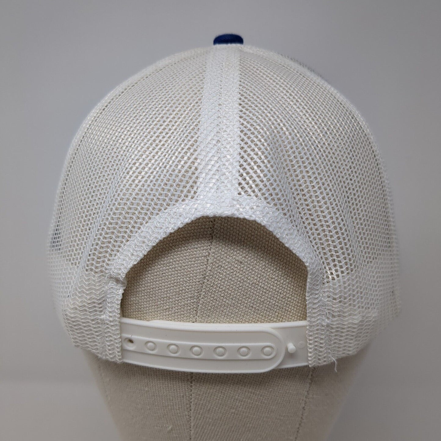 Fish Logo Snapback Mesh Back Trucker Hat Blue One Size Port Authority