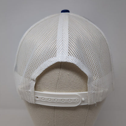 Fish Logo Snapback Mesh Back Trucker Hat Blue One Size Port Authority