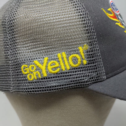 Main Gate Men's Strapback Mesh Back Hat Gray OSFM Embroidered Mello Yellow Logo