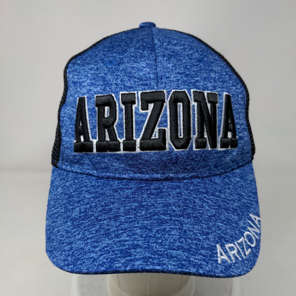 Arizona Snapback Trucker Hat Blue OSFA Adjustable Embroidered Mesh Back