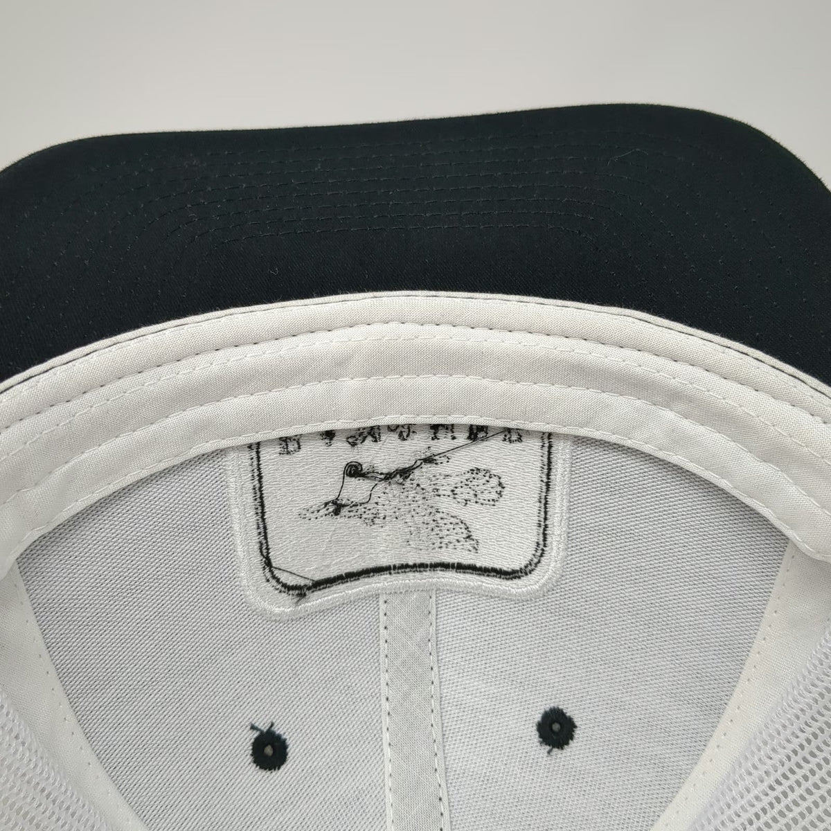 Yupoong Trucker Hat Black White One Size Mesh Back Banshee Bird Graphic Patch