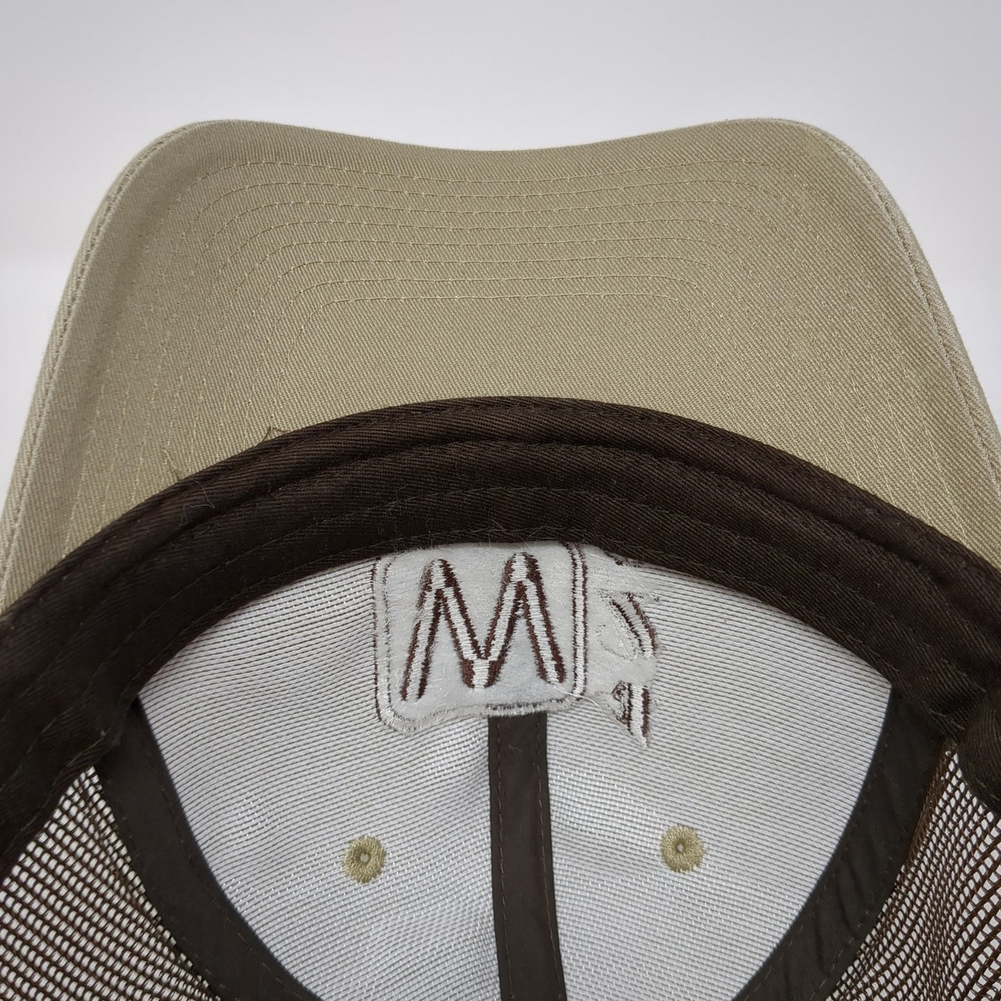 W 420 Snapback Mesh Back Trucker Hat Brown One Size Port Authority