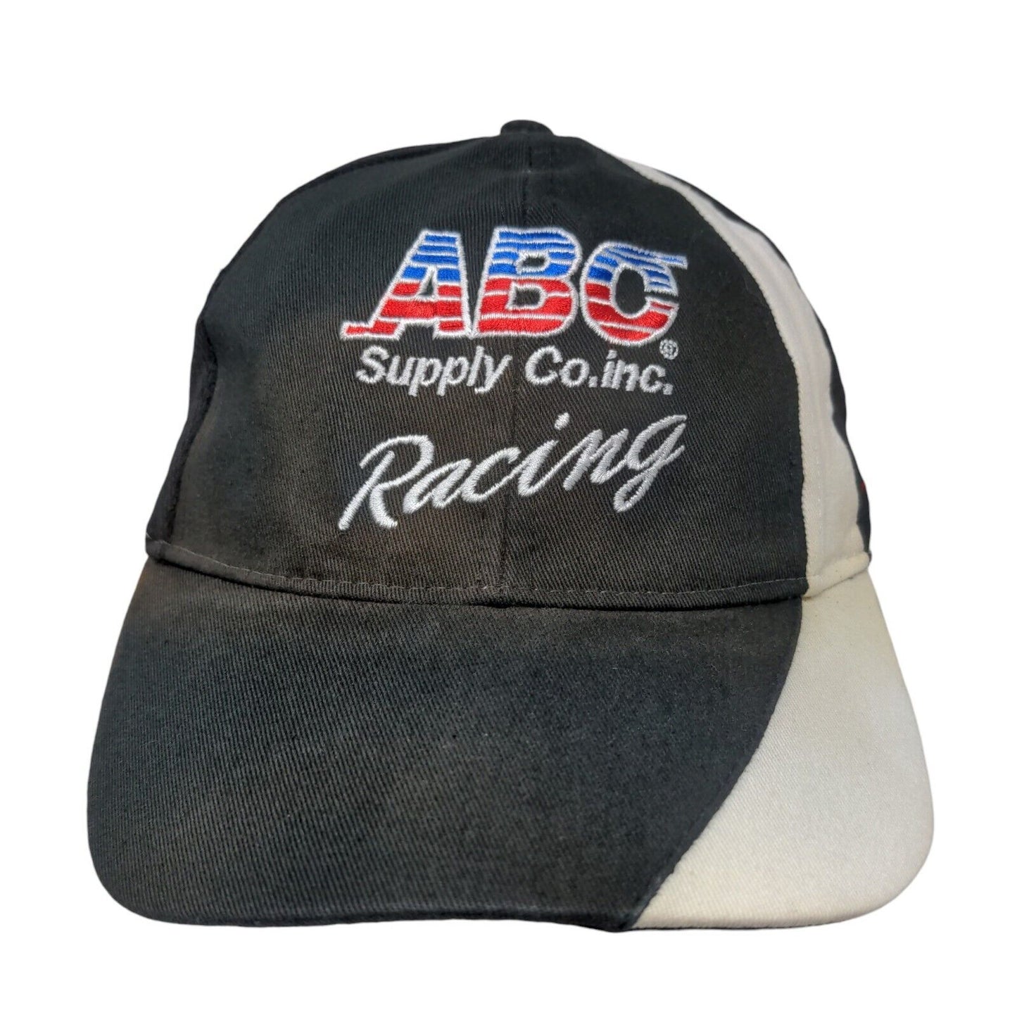 ABC Supply Men's Strapback Hat Black Embroidered Logo AJ Foyt Racing #14