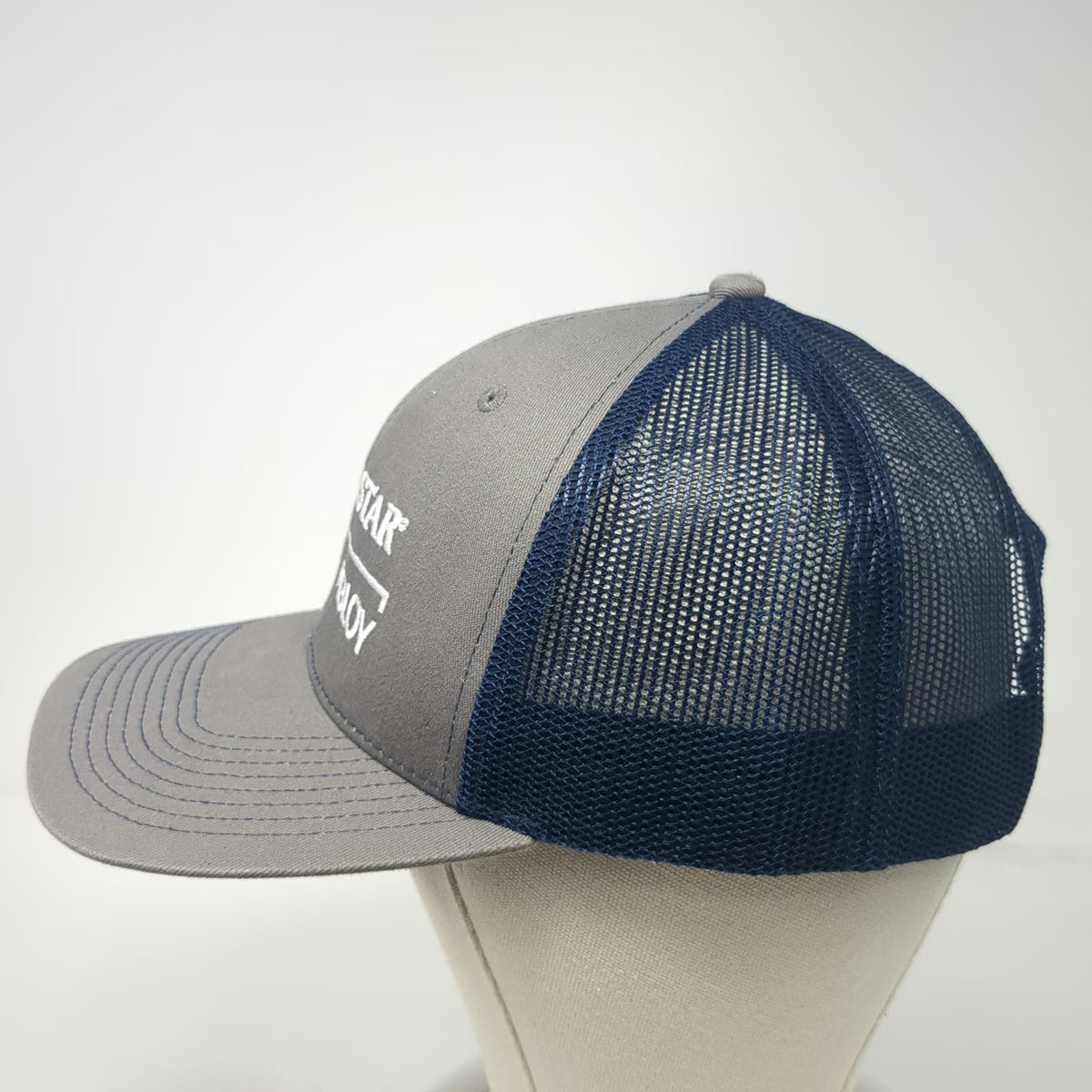 Outdoor Cap Trucker Hat Gray Blue OS Ameristar Perimeter Security Mesh Snapback