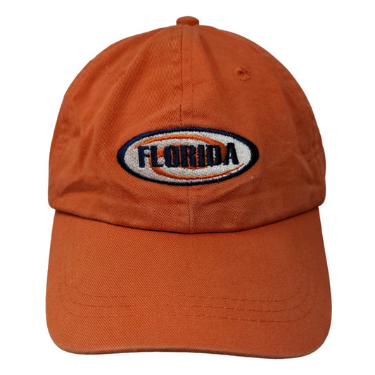 Fahrenheit Men's Slideback Hat Orange Adjustable Embroidered Logo Cotton