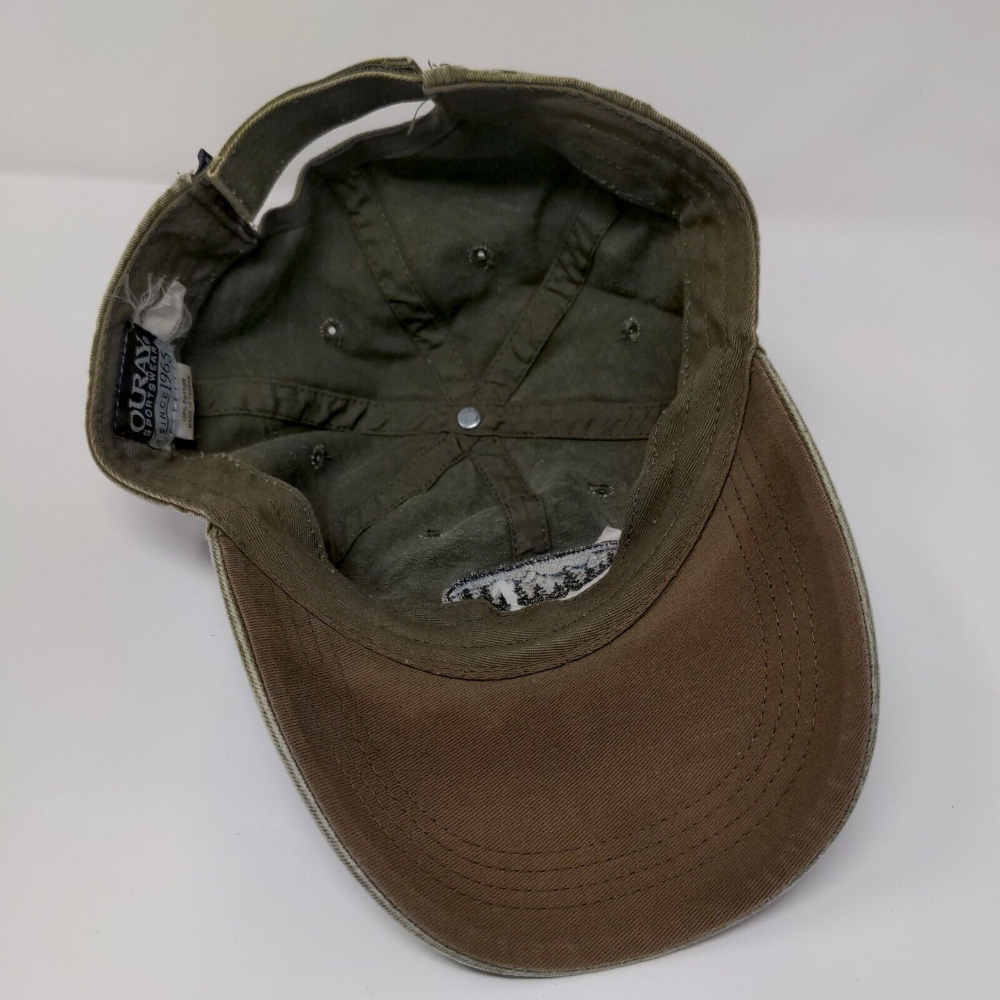 Leaven Worth Washington Strapback Hat Green OS Adjustable Embroidered Ouray