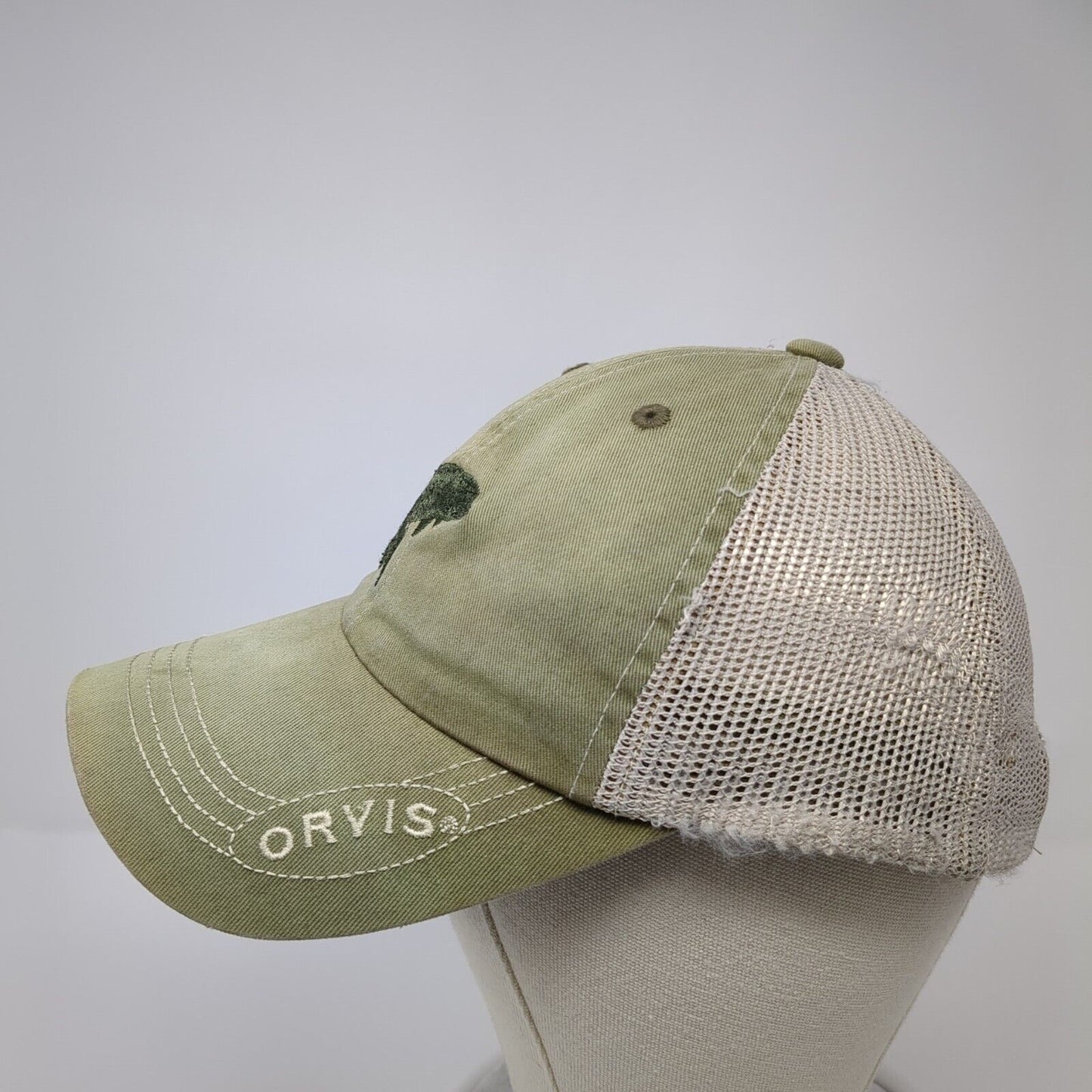 Orvis Slideback Trucker Hat Green One Size Adjustable Mesh Back Embroidered