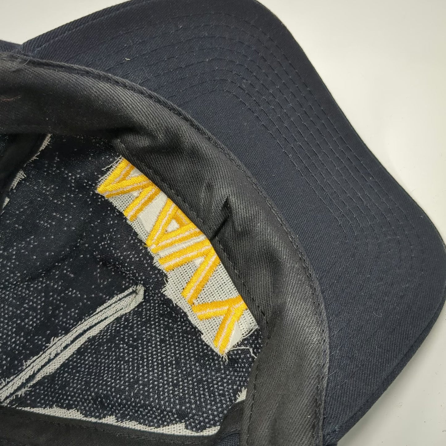Port Authority Trucker Black One Size Hat Navy Embroidery Snapback Made in USA