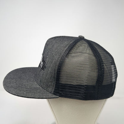 Trucker Hat Gray One Size Swab Pro Embroidered Logo Mesh Back Snapback Flat Bill