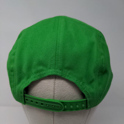 Subway Snapback 5 Panel Cap Green One Size Adjustable Embroidered Cotton