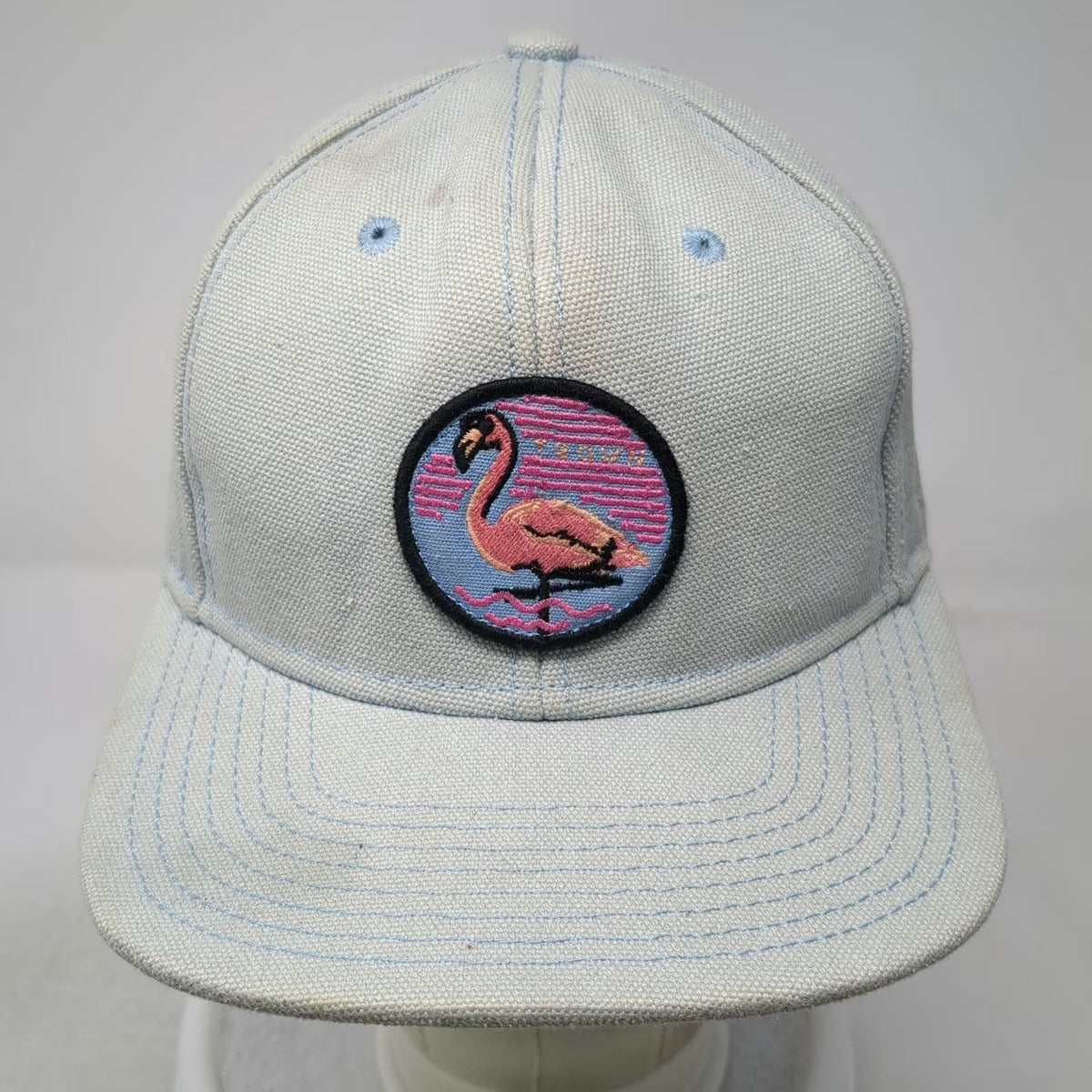 Trown Outdoor Flamingo Patch Baseball Cap Blue One Size Slideback Sunset Hat