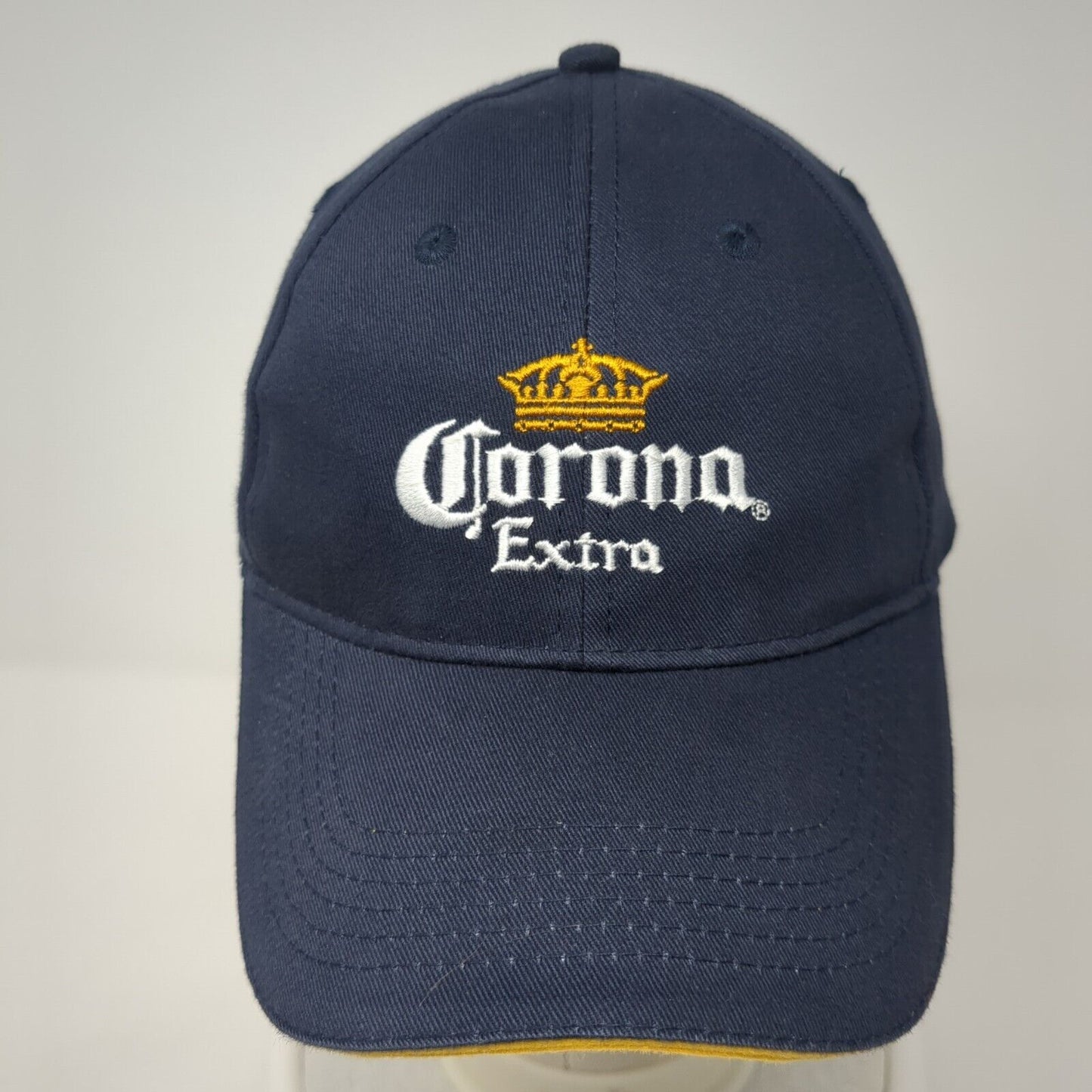 Corona Extra Strapback Hat Blue One Size Adjustable Embroidered 6 Panel Cotton