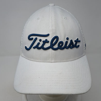 Titleist FJ PRO V1 Snapback Golf Trucker Hat White One Size Adjustable Mesh Back