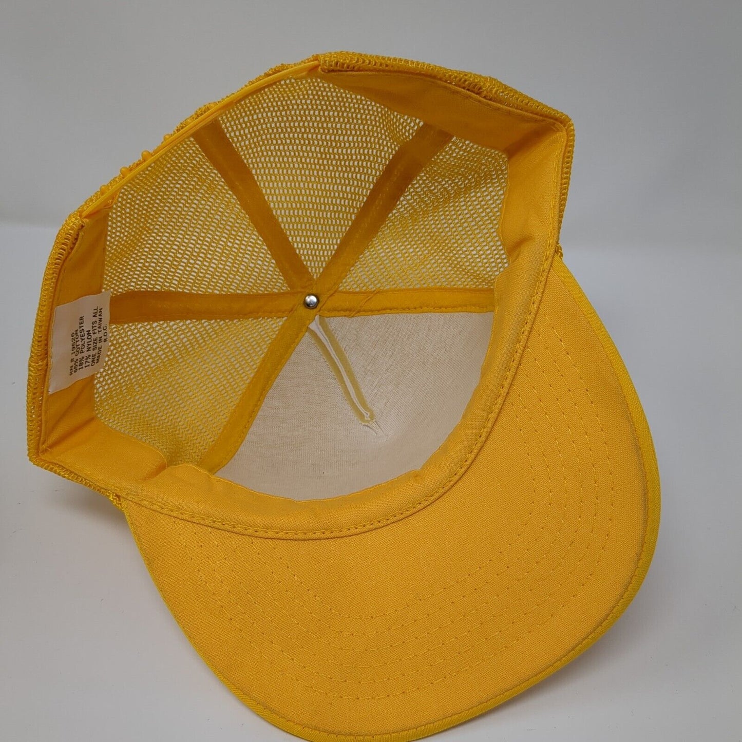 Virginia City Montana Snapback Rope Trucker Hat Orangish-Yellow OSFA Mesh Back