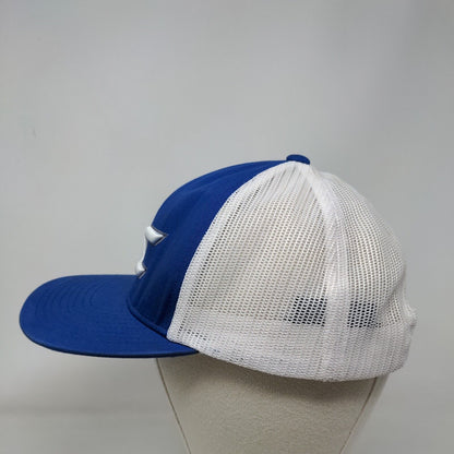 GC Snapback Mesh Back Trucker Hat Blue One Size Embroidered Colorblock