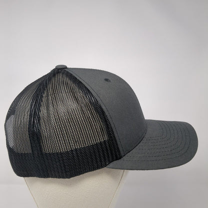 The Classics Yupoong Snapback Mesh Back Trucker Hat Gray One Size Logo