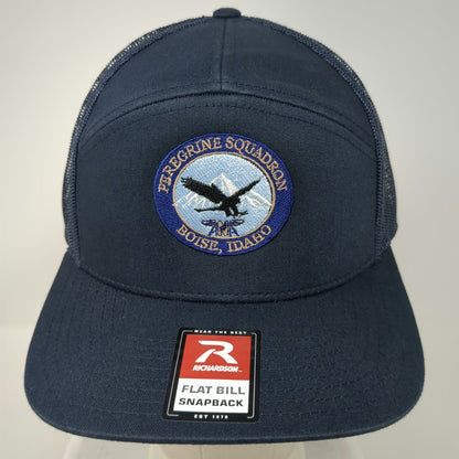 Richardson 5 Panel Blue One Size Hat Peregrine Squadron Boise Idaho Flat Bill