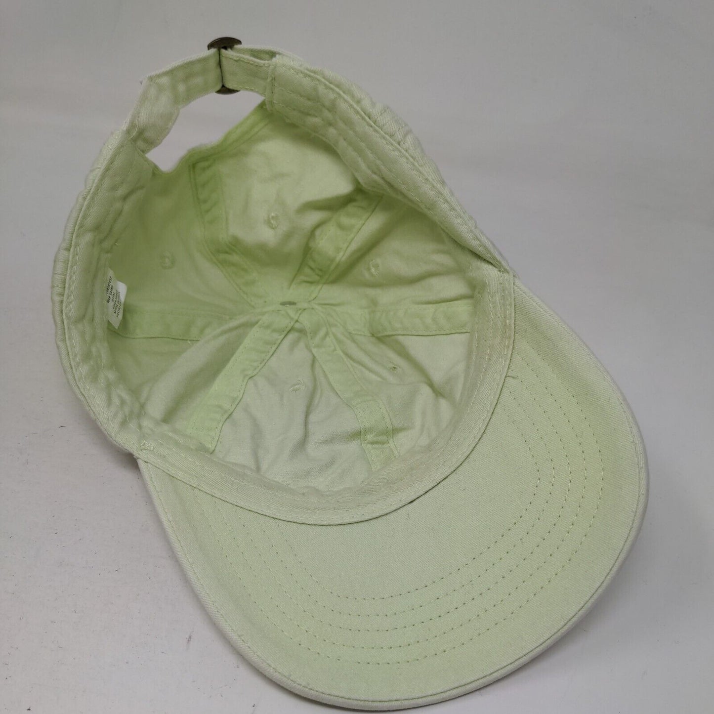 Unbranded Slideback Hat Green OSFM Adjustable 6 Panel Vent Holes Blank