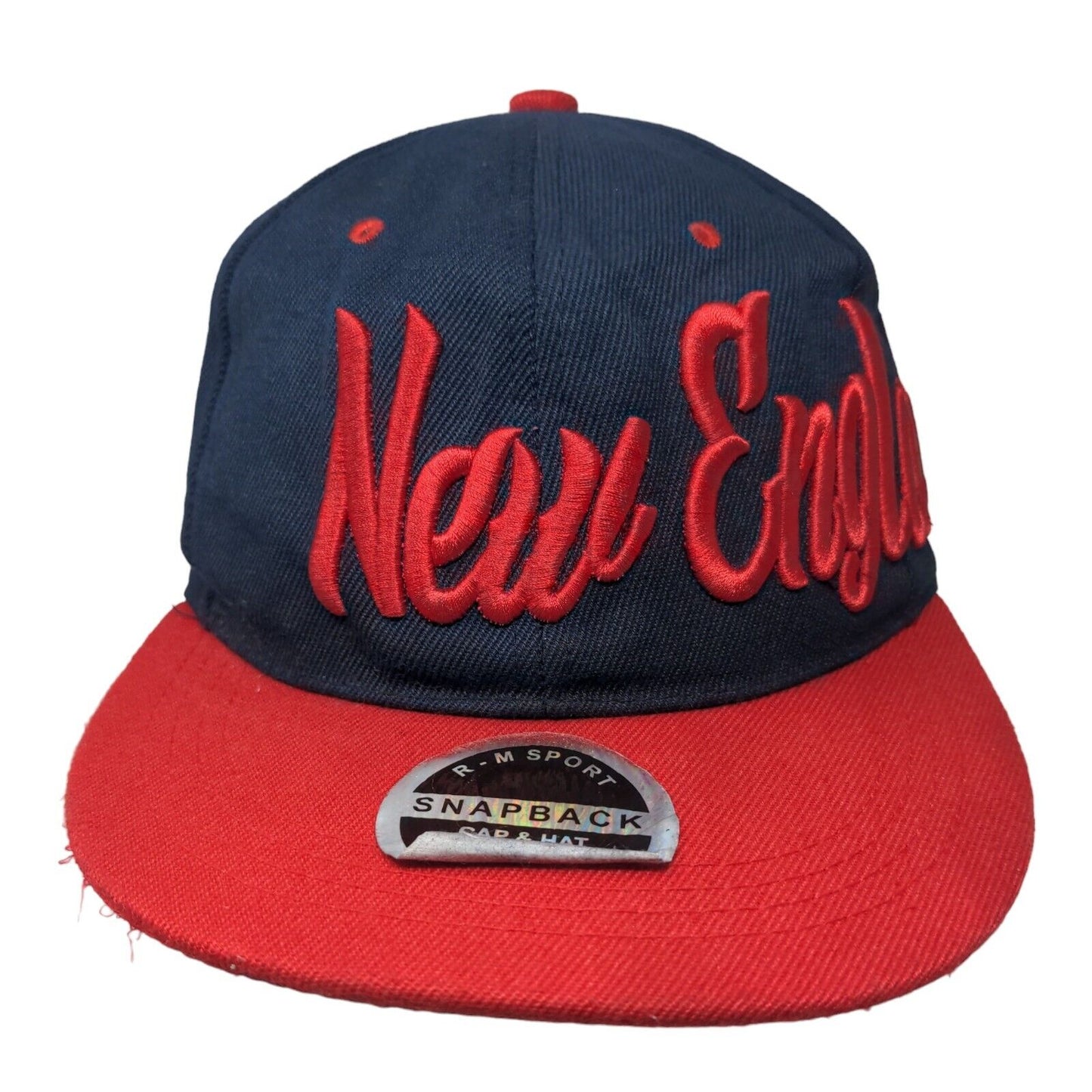 New England Snapback Hat Multicolor One Size Adjustable Embroidered 6 Panel