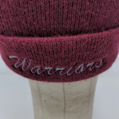 Unbranded Men's Knit Beanie Ski Cap Hat Red Embroidered D Warriors Logo