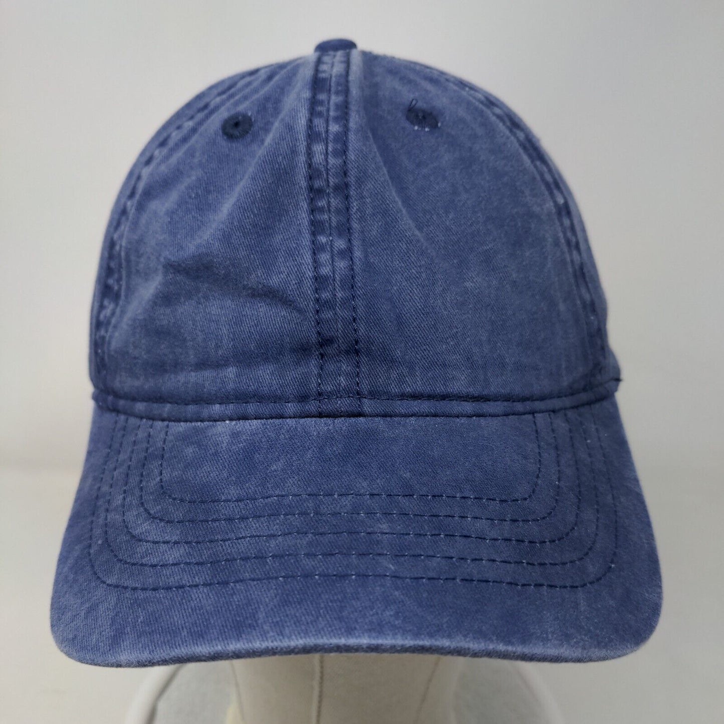 Time And Tru Sildeback Hat Blue OSFM Adjustable Vented Hole 6 Panel Blank