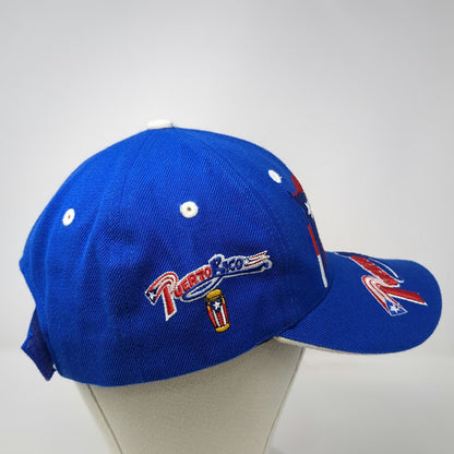 SJ Inc Blue Baseball Cap One Size Puerto Rico Flag Roosters Drum Embroidered Hat