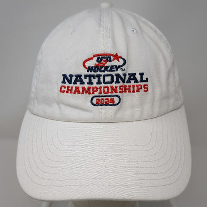 KNP USA Hockey National Championships 2024 White One Size Baseball Cap Hat