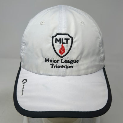 Greenlayer Major League Triathlon Hat White Baseball Cap OS Slideback Shield