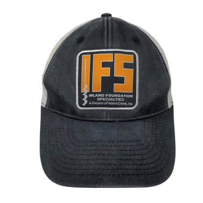 IFS Inland Foundation Specialties Snapback Trucker Hat Blue OS Mesh Back 6 Panel